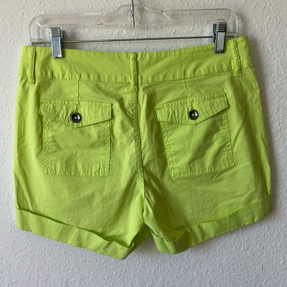 Ana neon yellow green shorts sz 4 / 27 - Picture 2 of 6